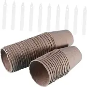 JOINPAYA 40pcs Paper Planting Pots for Easy Germination Pulp Nursery Cups Seedling Cups for Flowers Fruits Vegetables Includes Labels for Identification