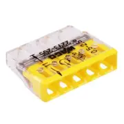 10 x Wago 5-Way Push Wire Connector 24A 2273-205