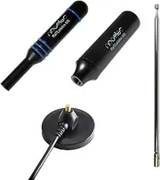 RaTLSnake M6 v2 - Premium 3-Antenna Bundle for NESDR, RTL-SDR, HackRF, and Other Software Defined Radios. Magnetic Whip Antenna Set Made with Low-Loss RG58 Cable for Radios with 50 Ohm SMA Connectors