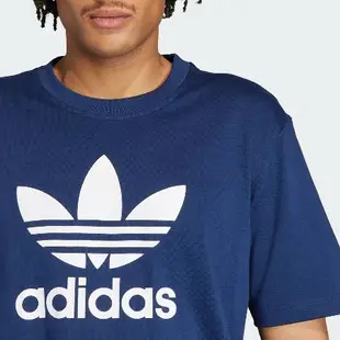 adidas 短袖 Adicolor Trefoil Tee 男款 深藍 白 純棉 三葉草 棉T 短T 愛迪達 IR8011