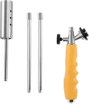 WADY Weed Terminator Removable 3 Stage Weed Flame Torch Stainless Steel Outside Weed Burner Reusable Long Arm Weed Torch Multifunction Weed Terminator for Garden Melting Ice Charcoal Starter