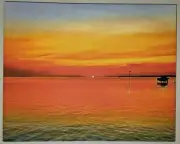 Corolla Sunset OBX, Outer Banks, NC 16x20 Original Canvas Photo Ltd Ed. Signed