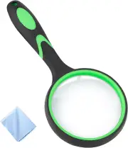 Magnifying Glass 10X Handheld Reading Magnifier - 75MM Large Magnifying