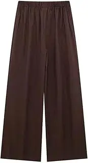 [Zadaos] Women Vintage Shirt Pants Sets V-Neck One Button Pocket Lace Up Shirts Wide Leg Trousers Outfits