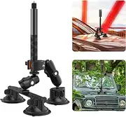 HIKILUMEN 3in1 Suction Camera Mount with 118cm Invisible Selfie Stick for Insta360 X4 X3 X2 X ONE, GoPro, 360° Rotation Car Holder for Windshield, Window, Car Hood, Top Roof, Trunk Lid