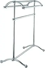 Kingston Brass CC2291 Pedestal Towel Rack with White Box, Polished Chrome