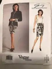 Vogue Designer Genny Sewing Pattern 1109 Jacket, Skirt, Top Size 8-10-12 UNCUT