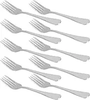 uxcell Dinner Forks Set of 10 Stainless Steel Forks 7.5 Inches Length Household Fruit Salad Dessert Steak Fork Tableware