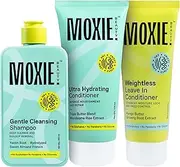 MOXIE BEAUTY (Just-The-Essentials Wavy Trio) - Gentle Cleansing Shampoo -200 ml Ultra Hydrating Conditioner - 175 ml & Weightless Leave In Conditioner 120 ml