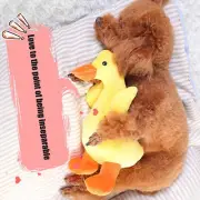 Funny Pet Dog Puppy Squeaky Plush Yellow Duck Squeaker Sound Play Chew Toy NEW