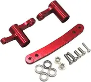 RC Car Steering Components RC Car Upgrade Accessories Lightweight RC 1/16 Metal Upgrade Parts for Scy 16101 16102 16103 16104, Red