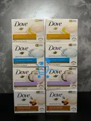 2 Of Each Dove Soap Bar Argan Shea Butter Coconut Exfoliating TOTAL 8 BARS