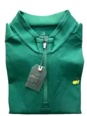 2025 Masters Tech XL Green Solid Quarter 1/4 Zip Golf Pullover Augusta