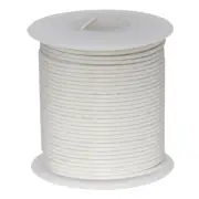 16 AWG Gauge Stranded Hook Up Wire White 25 ft 0.0508" UL1015 600 Volts