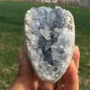 630g Natural Blue Geode Stone Quartz Crystal Specimen Mineral Healing