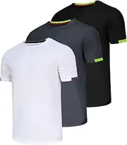 [Zoofly] 3 Pack Running Shirts Men T Shirt Gym Shirts for Men Multipack Shirts Men Sport Shirts Dry Fit Shirts for Activewear