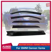 Injection Weather Shields + Bonnet Protector for GWM Cannon Vanta 2022+ Weathershields Window Visors #T