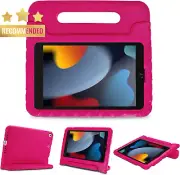 iPad Case 10.2"/10.5", Kids, Shockproof, Stand, Handle, Lightweight, Magenta