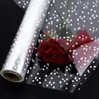 Dots Clear Cellophane Roll,40cm X 30m Florist Cellophane Wrap