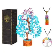 Crystal Tree - Turquoise and Amethyst - Tree of Life - Gemstones and Crystals...