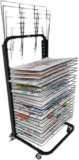 Art Drying Rack for Classroom,Painting Rack on 4 Wheels for Childcare Centers Art Classroom or Studio Canvas Rack Art(20 Removable Shelves)