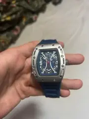 Denvosi Navy Blue/Silver Men’s Skeleton Watch