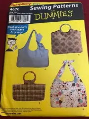 SIMPLICITY #4670 - SEWING FOR DUMMIES - LADIES PURSE - HANDBAG PATTERN FF