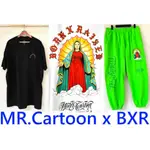 BLACK全新BORNXRAISED X 卡通先生MR.CARTOON聖母瑪利亞BXR短T (賣場另有帽T跟棉褲)