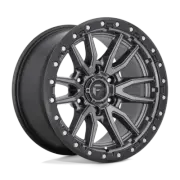 Fuel 1PC D680 Rebel 18x9 6x135 -12mm Matte Gun Metal Black Bead Ring Wheel