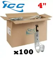 ICC 100 Pack 4" J-Hook with Batwing Wall Ceiling Mount Cable Wires ICCMSJHW55
