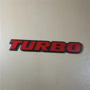 1x Red TURBO 3D Matte Metal Badge Sticker Emblem Decal Door Fender Auto Tailgate (for: Renault)