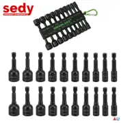 20Pcs Garden Tools Power Nut Driver Set Impact Drill SAE & Metric 1/4” Hex
