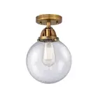 Innovations Beacon 1 Light 8" Semi-Flush, LED, BB/Seeded - 288-1C-BB-G204-8-LED