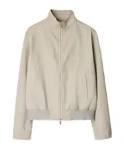 Burberry Zip-Up Bomber Jacket IT52,IT50,IT54,IT48 heron color