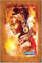 SKORDO African American Women Portrait Art Decorative Frame Canvas Painting,With Frame,60 * 90cm