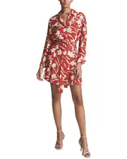 Reiss Tilda Graphic Floral Print Top