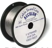 Beading Wire,1000 Feet Clear Stainless Steel 7 Strand 0.018" Diameter Tiger Tail