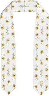[SKKNT] Blossoming Sunflowe Print Graduation Shawl Stole For Academic Commencements Honor Sash Congratulations Gift