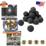 Durable Fireproof Ceramic Fire Balls - 15 Pack for Indoor & Outdoor Fire Pits