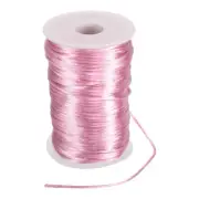 Satin Nylon Cord String 2.5mm 330 Feet for Macrame Chinese Knot Pink