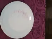 Noritake Carthage, 3330, Pink Floral, Platinum Trim: Salad Plate, 8 1/4"