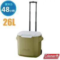 在飛比找PChome24h購物優惠-【Coleman】26.5L 綠橄欖拉桿冰箱(保冷力48小時