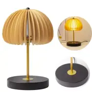 USB LED Bedside Table Lamp Wooden Night Reading Study Light Home Bedroom Decor