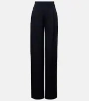 [Max Mara] Max Mara Dritto crêpe satin wide-leg pants UK 18 black