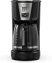 AUSPURE Coffee Maker, 12 Cup, Programmable Drip Filter Coffee Machine with Keep-Hot, Strength Control, LCD Display, Permanent Mesh Filter, Sleek Black Design, AusBrew-1812