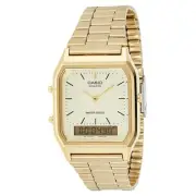 Casio Men's Gold Dial Stainless Steel Band Quartz Watch