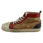 CHRISTIAN LOUBOUTIN 休閒鞋 球鞋 鉚釘 高筒 棕色 日本直送 二手 6F12A279967F51A8