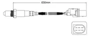 Pre-Cat oxygen sensor for Mini R55 Cooper S N14 B6A 4-Cyl 1.6 Dir. Inj. Turbo 39