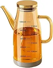 Kitchen Oil Dispenser With Sturdy Handle And Anti-collision Base Soy Sauce Glass Glass Oil Pot Without Hanging Oil, 1000ml