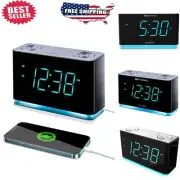 Convenient Bluetooth Radio Alarm Clock with USB Charger & Custom Alarm Settings